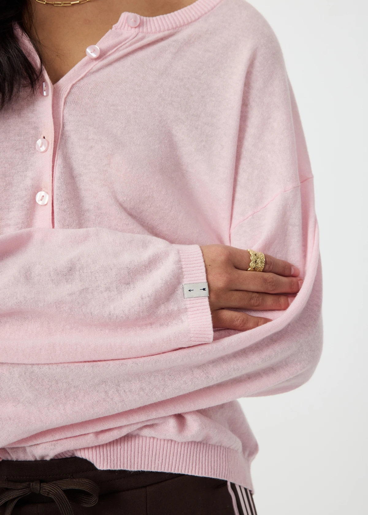 Rylee Knit Button Top | Rosewater - Image 8