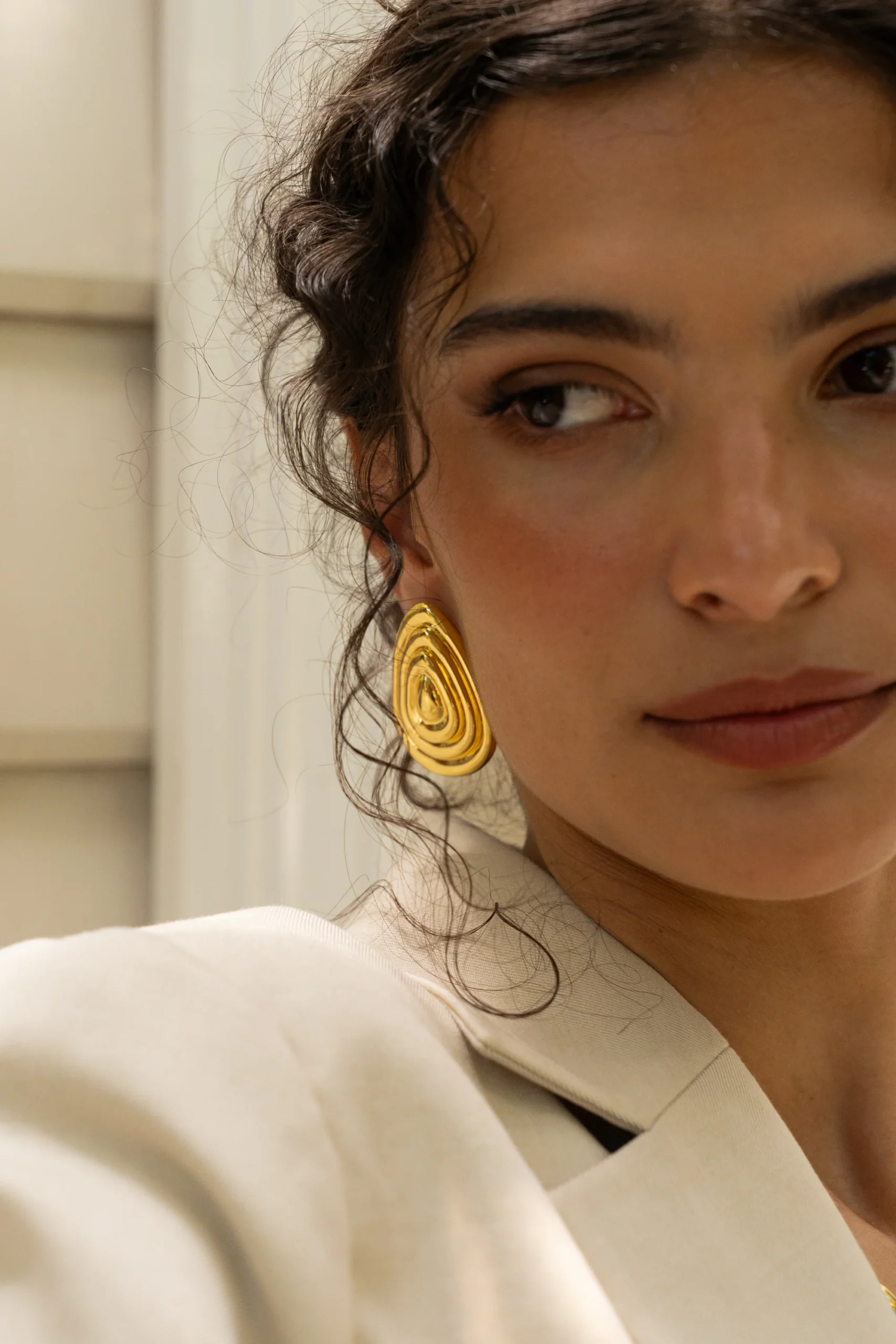 Salma Earrings | Gold - Image 2
