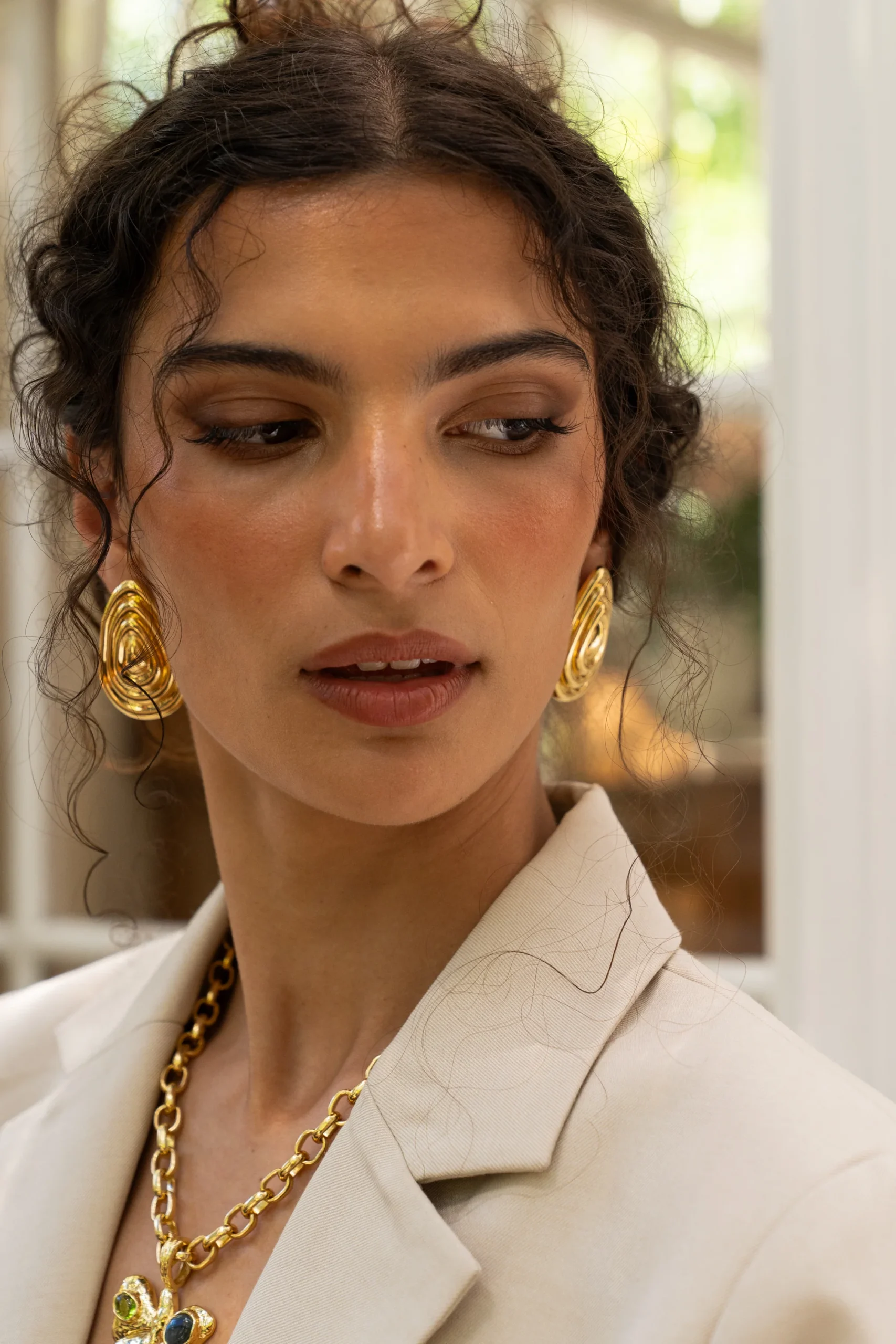 Salma Earrings | Gold - Image 4
