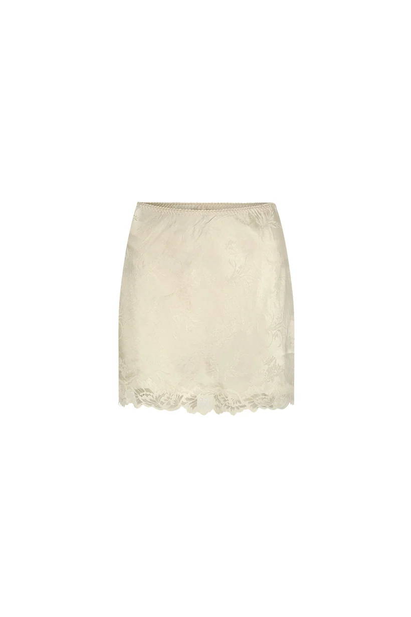 Dubois Bias Mini Skirt | Pearl - Image 11