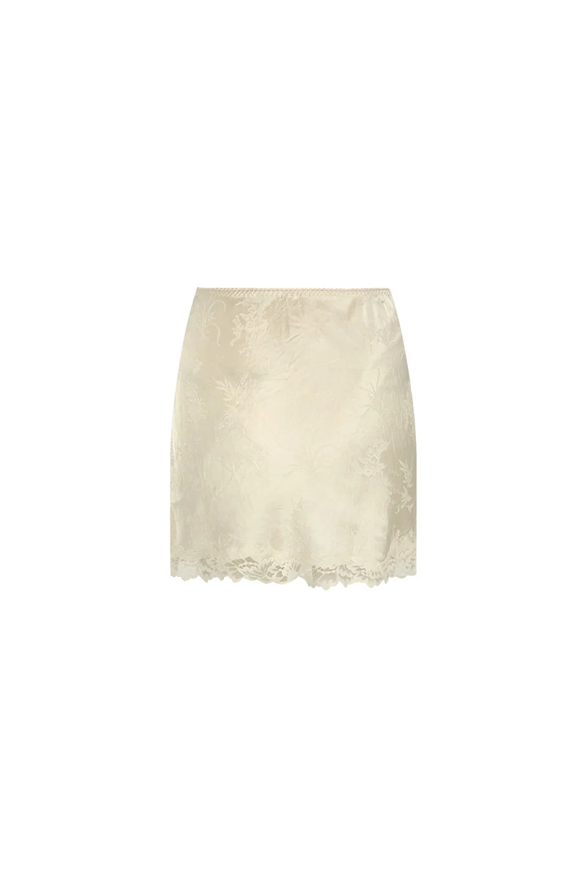 Dubois Bias Mini Skirt | Pearl - Image 12