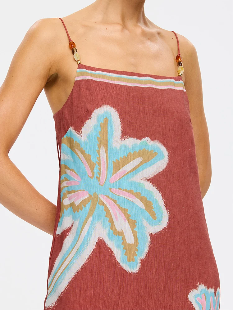Enzo Midi Dress | Maroon - Image 5