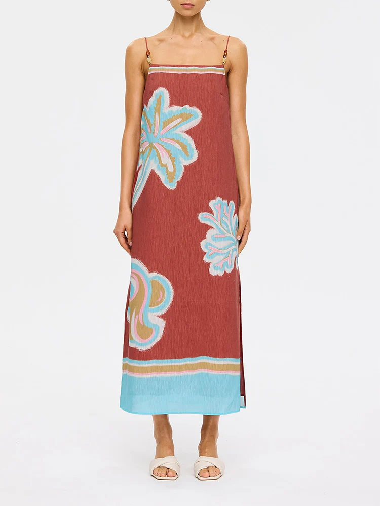 Enzo Midi Dress | Maroon - Image 8