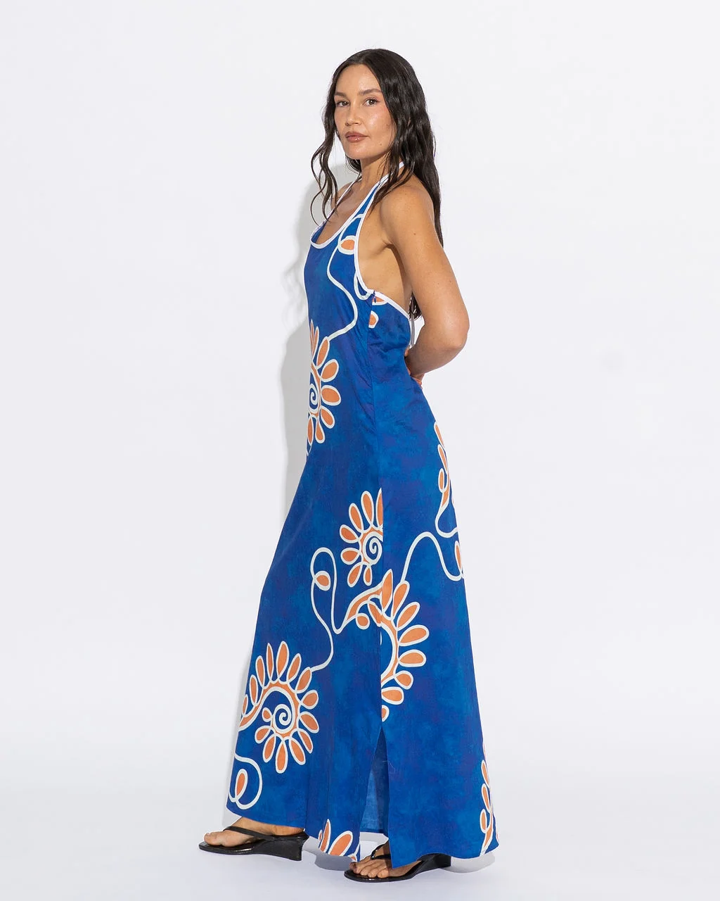 Fiore Halter Dress | Ocean - Image 2