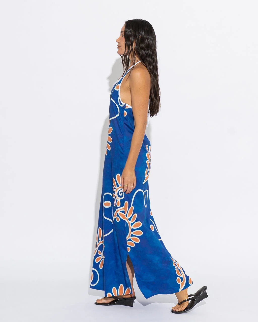 Fiore Halter Dress | Ocean - Image 3