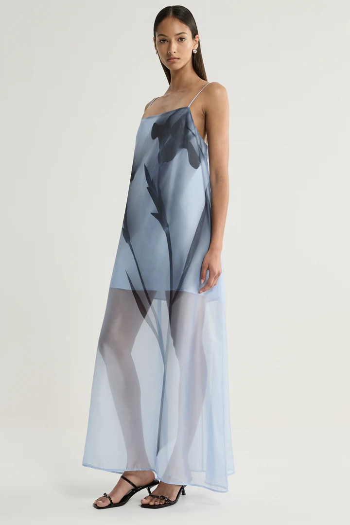 Jade Dress | Blue Floral - Image 2