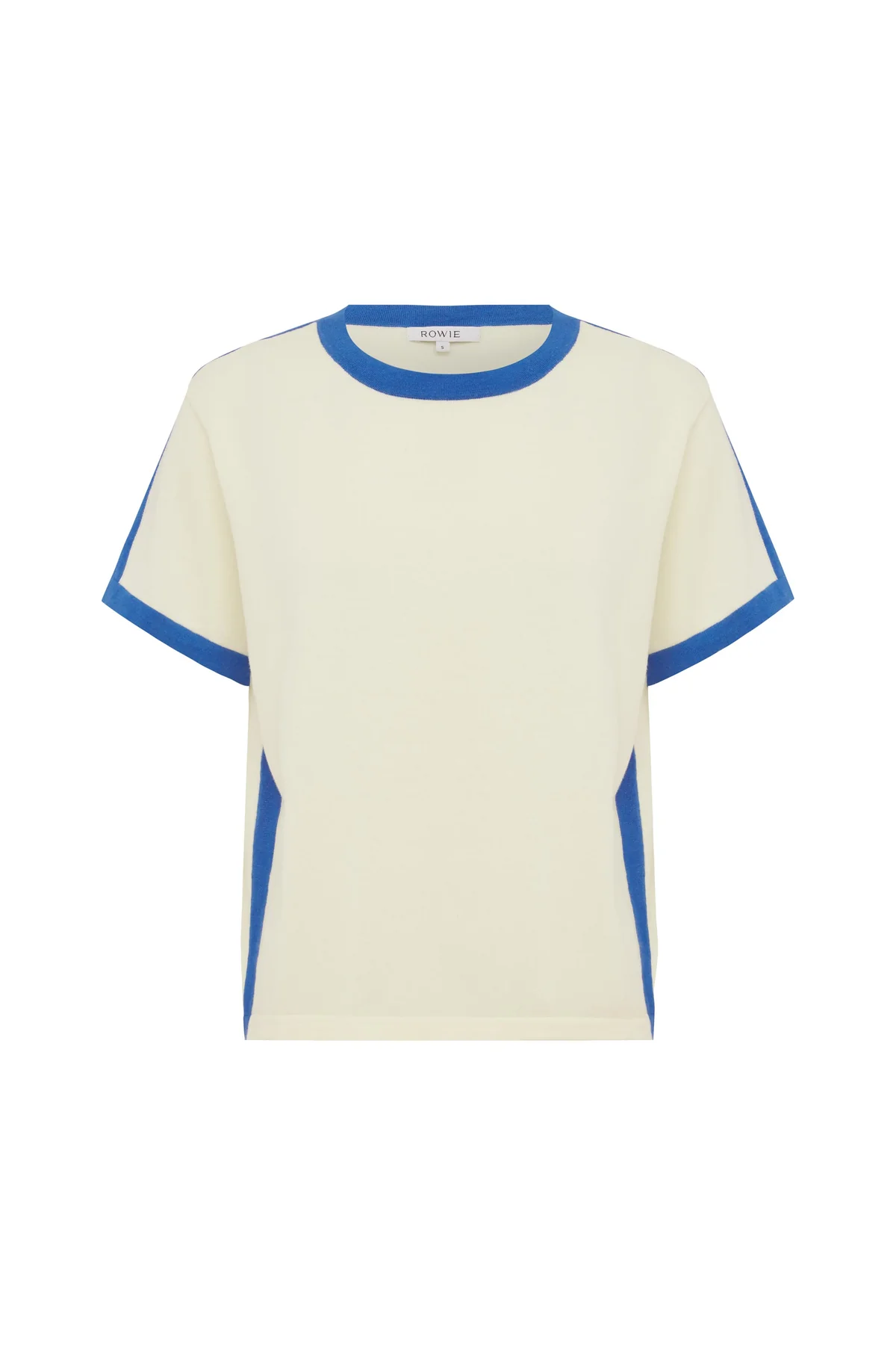 Rania Contrast Knit Tee | Cornflower - Image 5