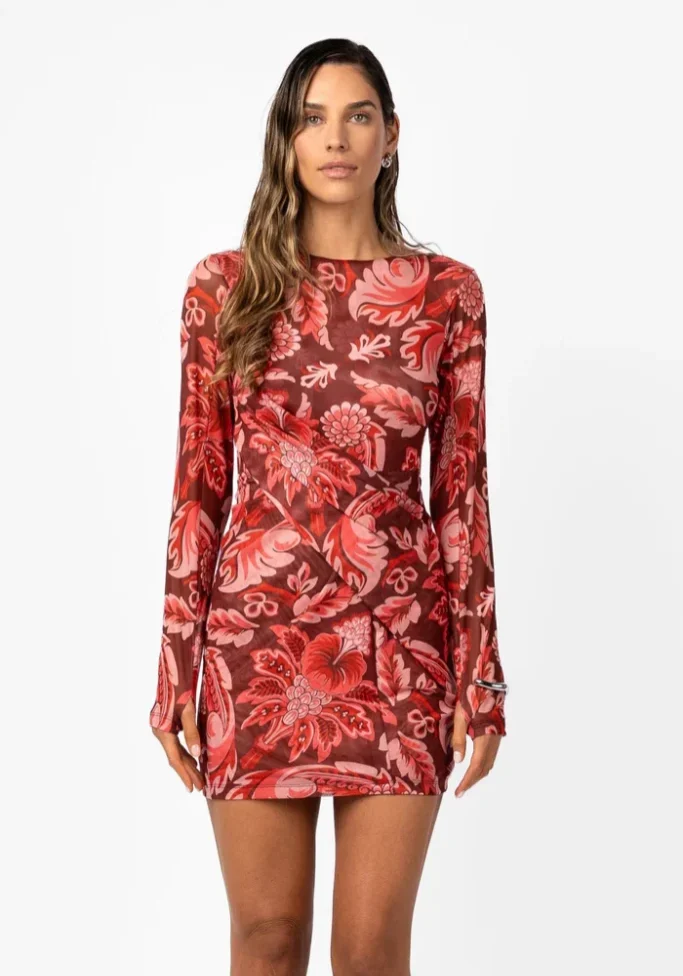 August Mini Porta Rosa Printed Mesh 1