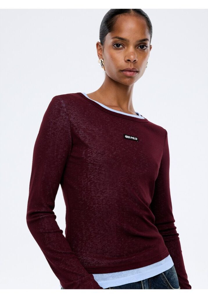 Blair Long Sleeve Top Cherry Red 1