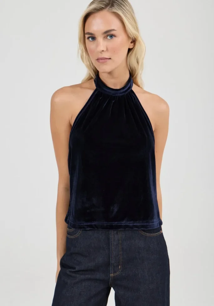 Cameo Halter Top Velvet Midnight 3