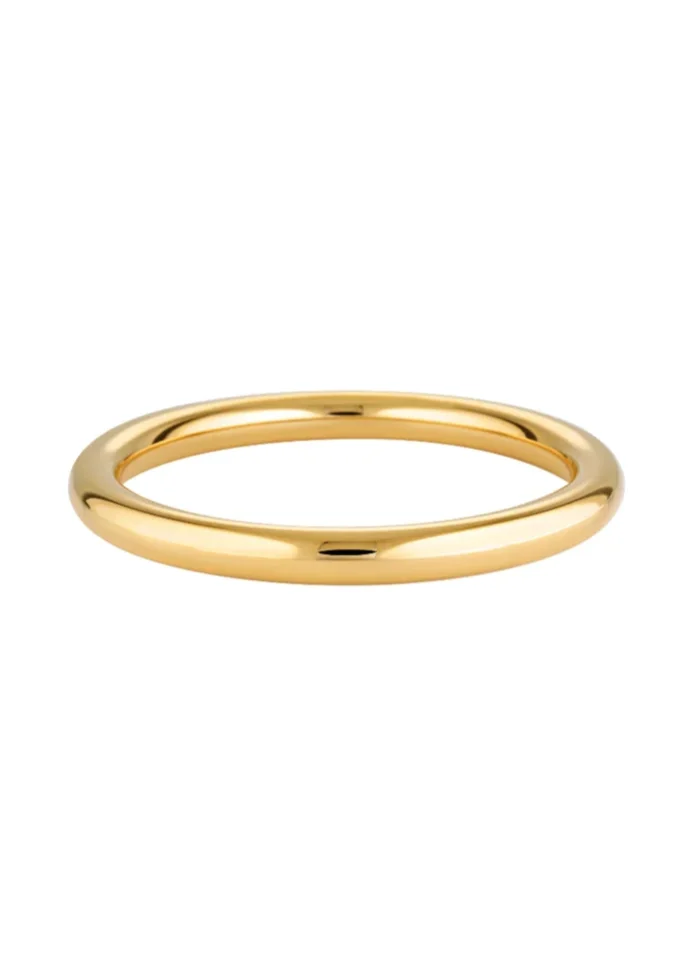 Chubby Tube Bangle Gold 1