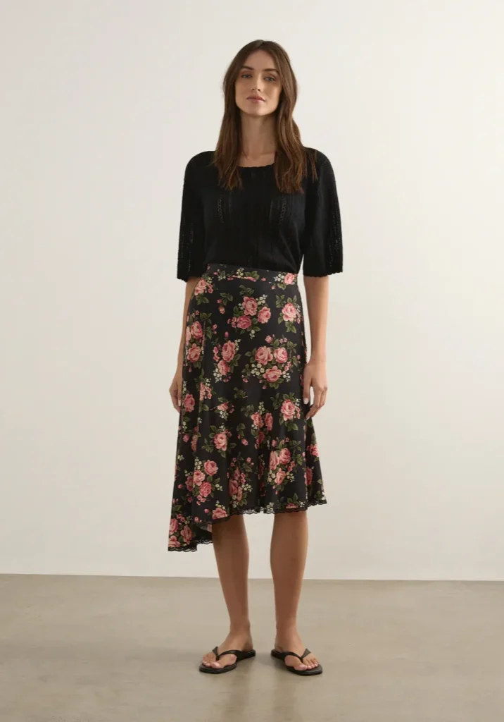 Cleo Midi Skirt Black 1