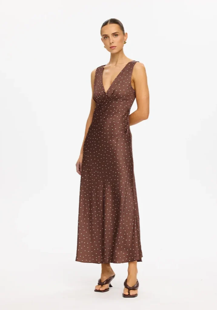 Edie Midi Dress Brown 1