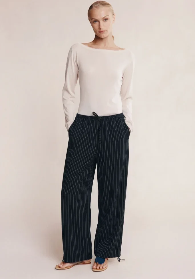 Fatima Pant Black Pin Stripe 1