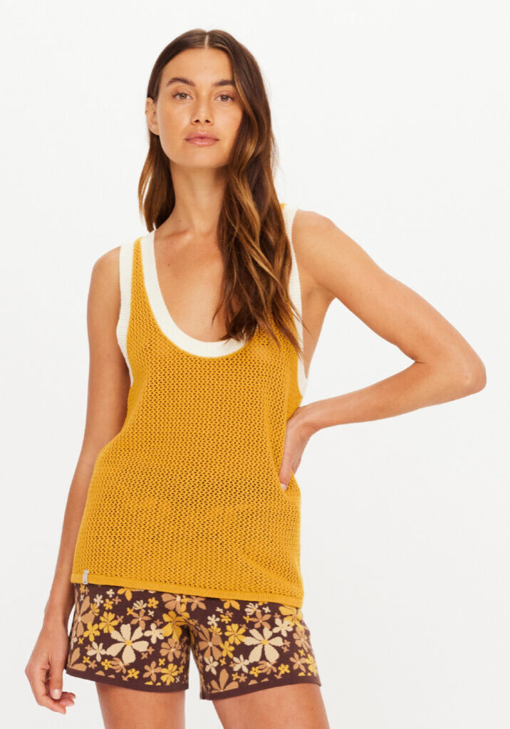 Fenway Wales Knit Tank Ochre 4