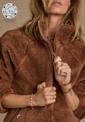 Harlow Fleece Pullover Walnut 1