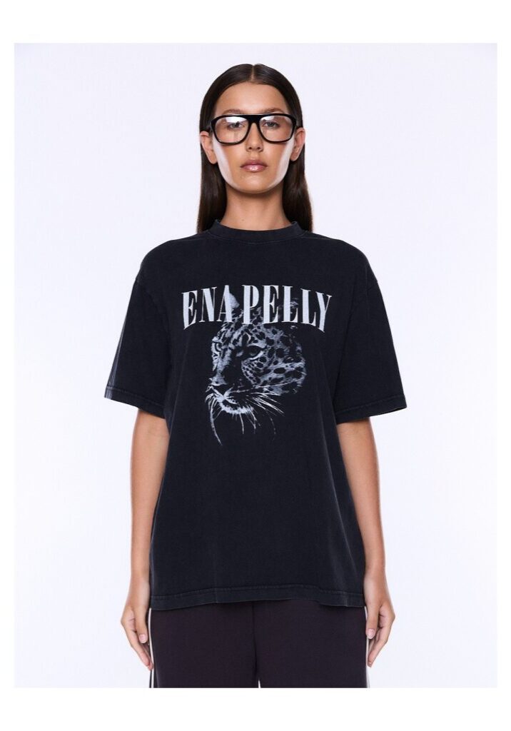 Ivy Relaxed Tee Vintage Black Cheetah 1