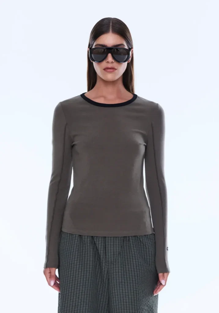 Jade Long Sleeve Top Olive 6