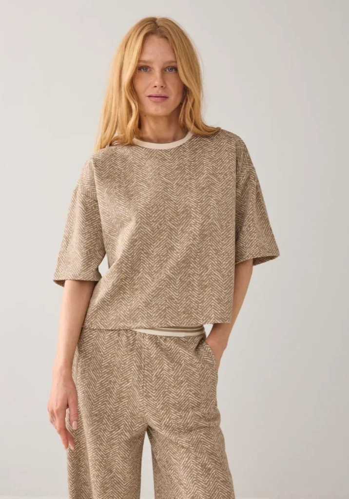Jersey Herringbone Khaki 1