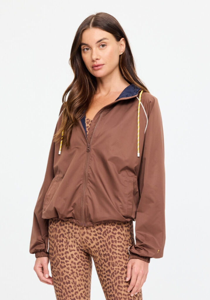 Lila Zip Through Jacket Chocolate 3