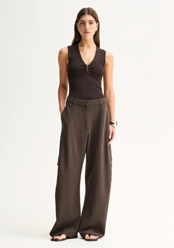 Lindsay Knit Top Chocolate 1