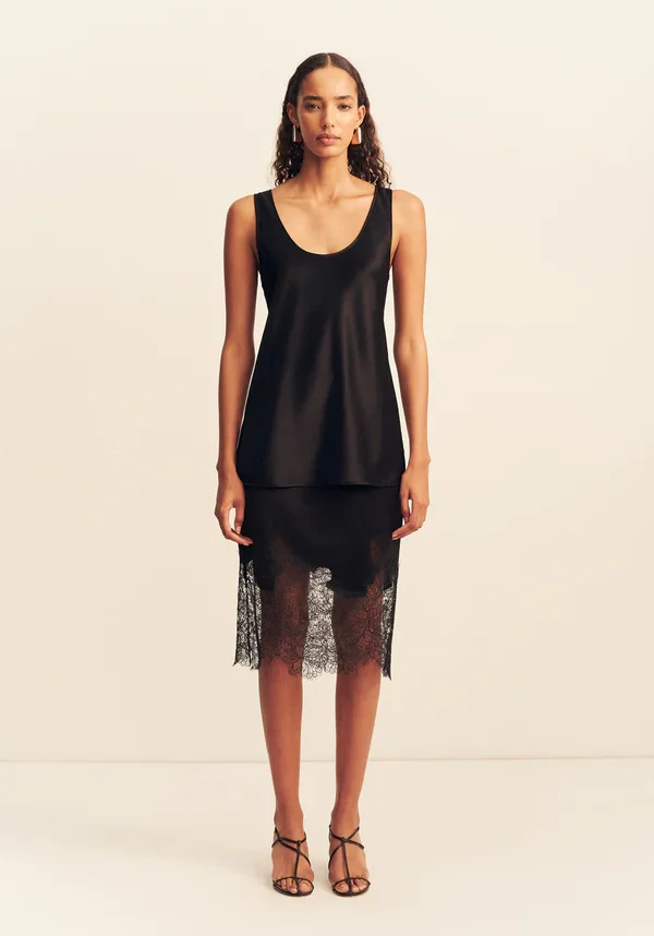 Lucia Lace Midi Skirt Black 4