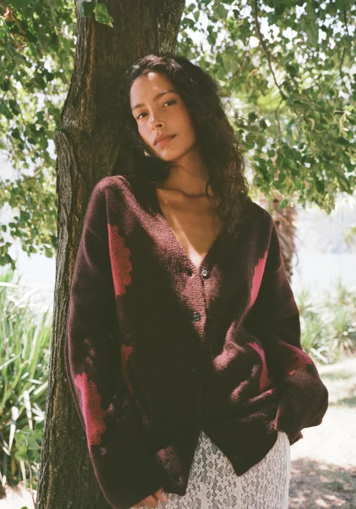 Mare Note Cardi Burgundy 1