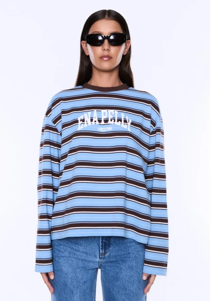 Maria Boxy Long Sleeve Tee Stripe 5