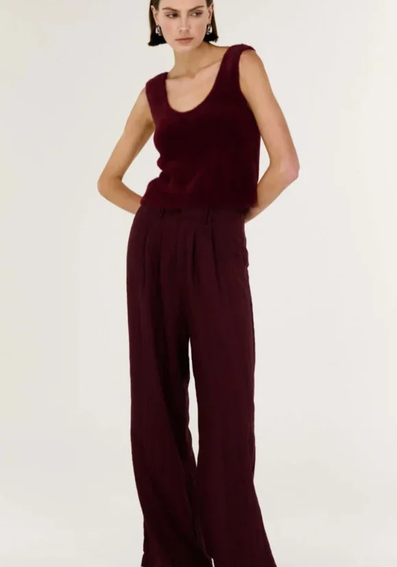Matteo Relaxed Pant Shiraz 1