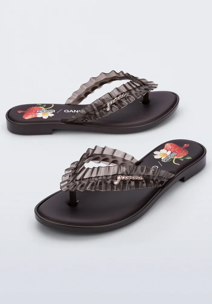 Melissa x Ganni Flip Flop Slim Brown 4