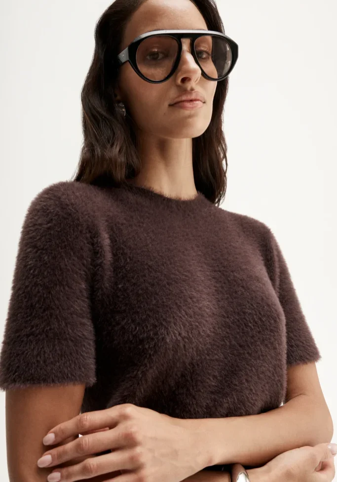 Mochi Knit Tee Shiraz 2