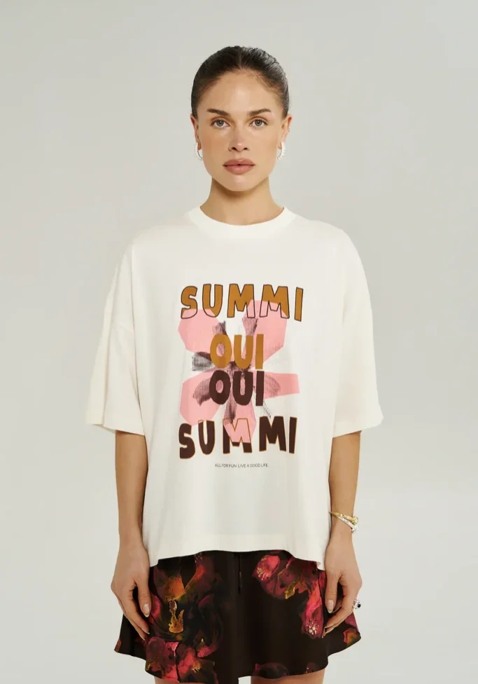 Oui Oui Tee Vintage White 1