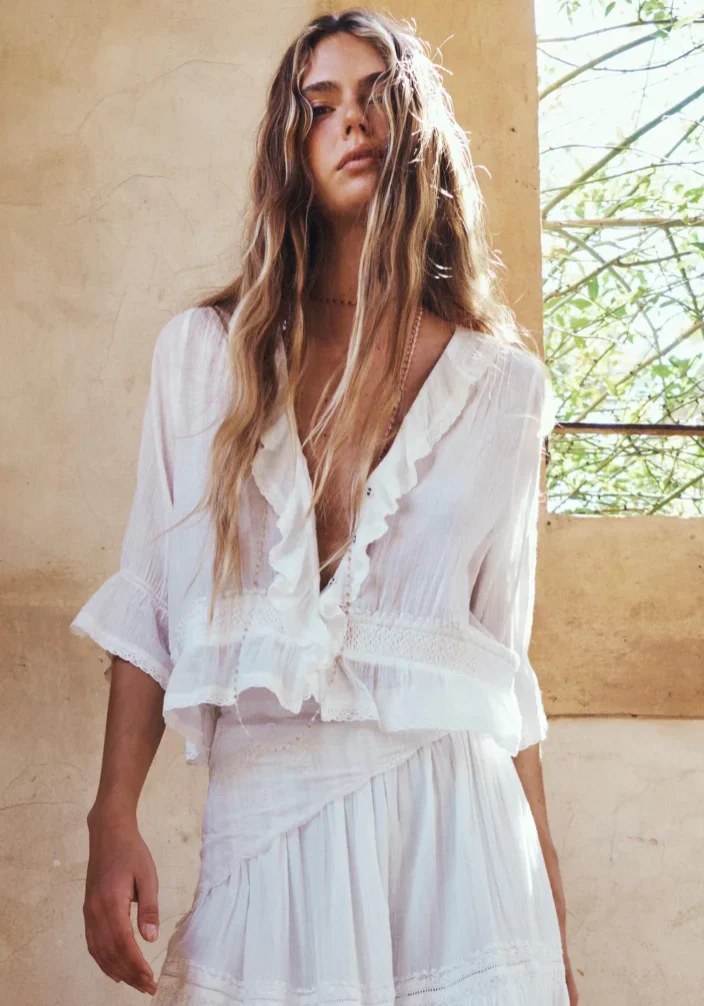 Prairie Blouse Whisper White 1