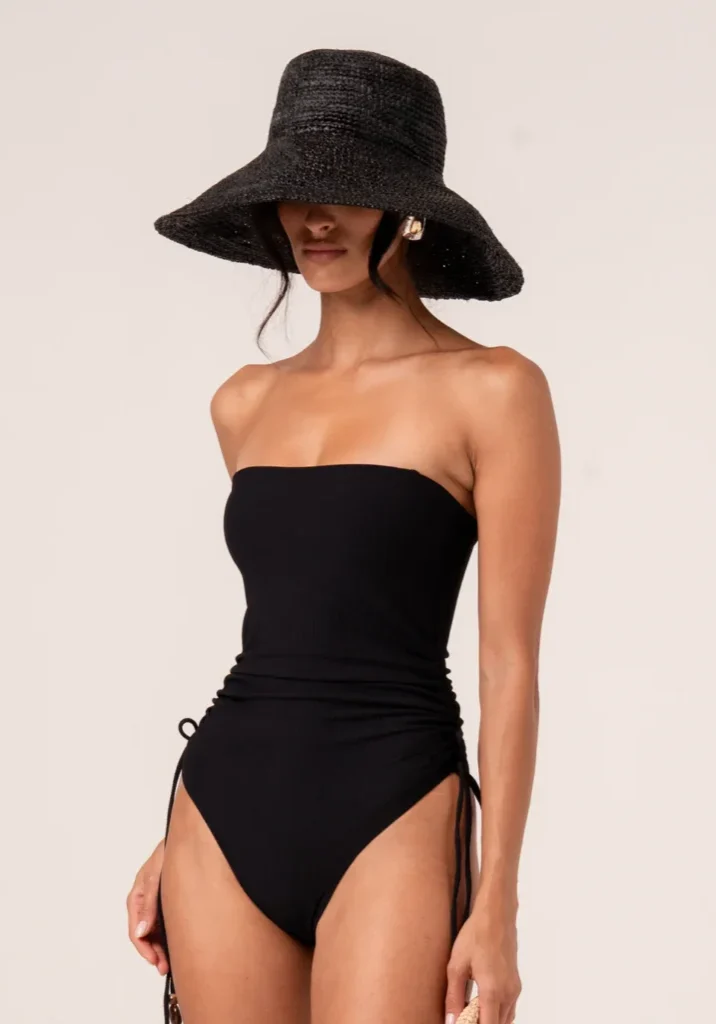 Raffia Bucket Hat Noir 1