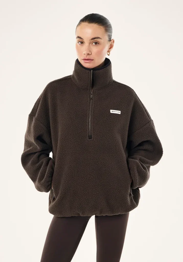 Rotate Quarter Zip Coffee 1