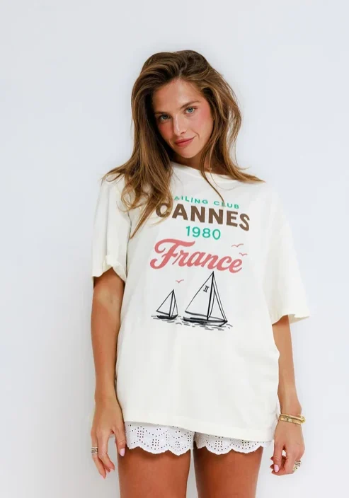 Sailing Club Cannes Tee Off White 1