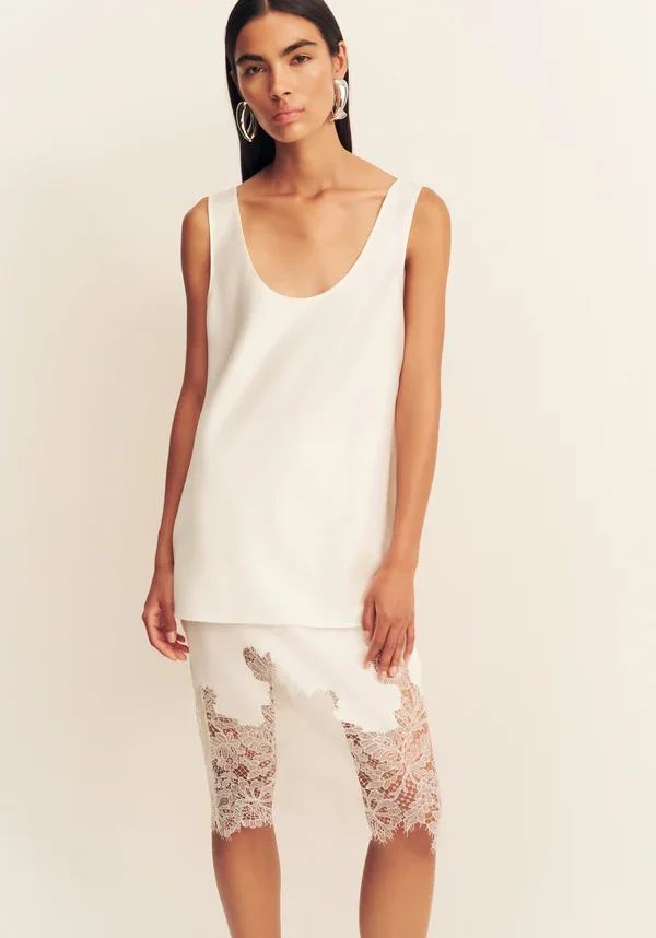 Savanna Scoop Neck Top Ivory 3