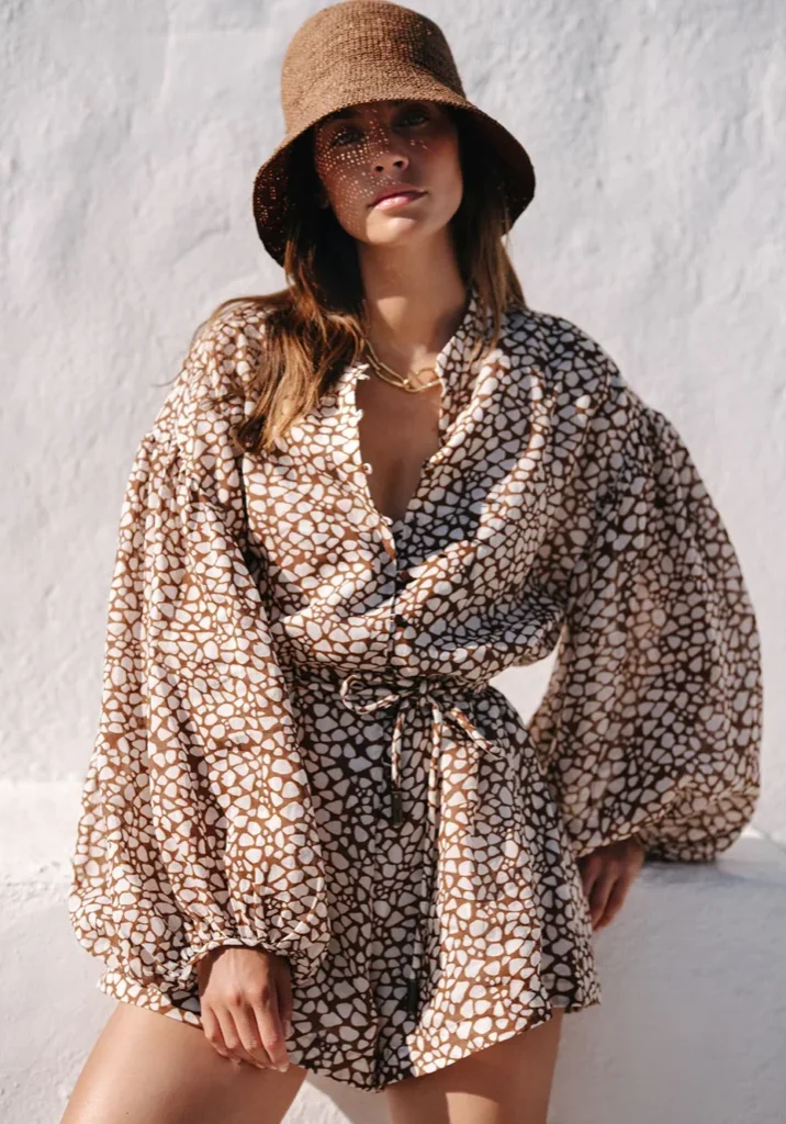 Solara Playsuit Brown 1