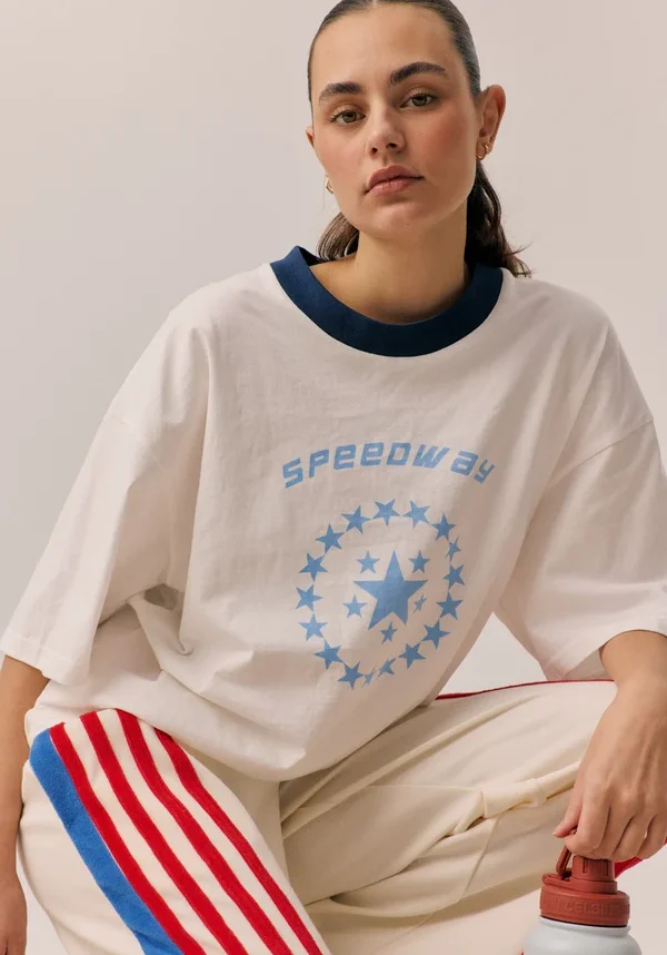 Speedway Oversized Tee Snow 1