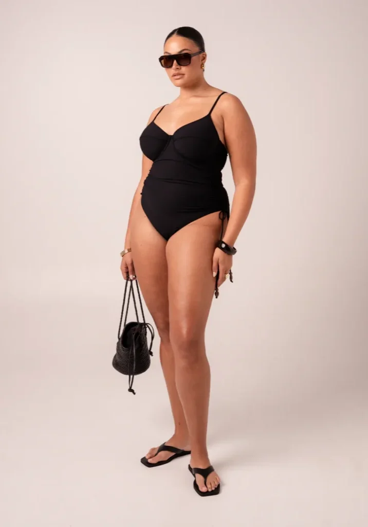 Thin Strap One Piece Black 2